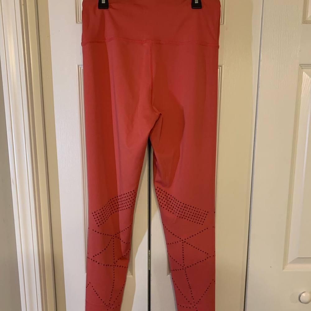 Pink/Coral Leggings /Medium/ DryFit /Cute Pattern